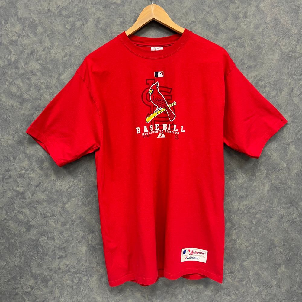 Majestic MLB St Louis Cardinals Baseball Authentic Collection Graphic Tee Sz L